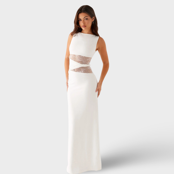 Rūta - Maxi Šaty s Výstrihmi a Šnúrkami