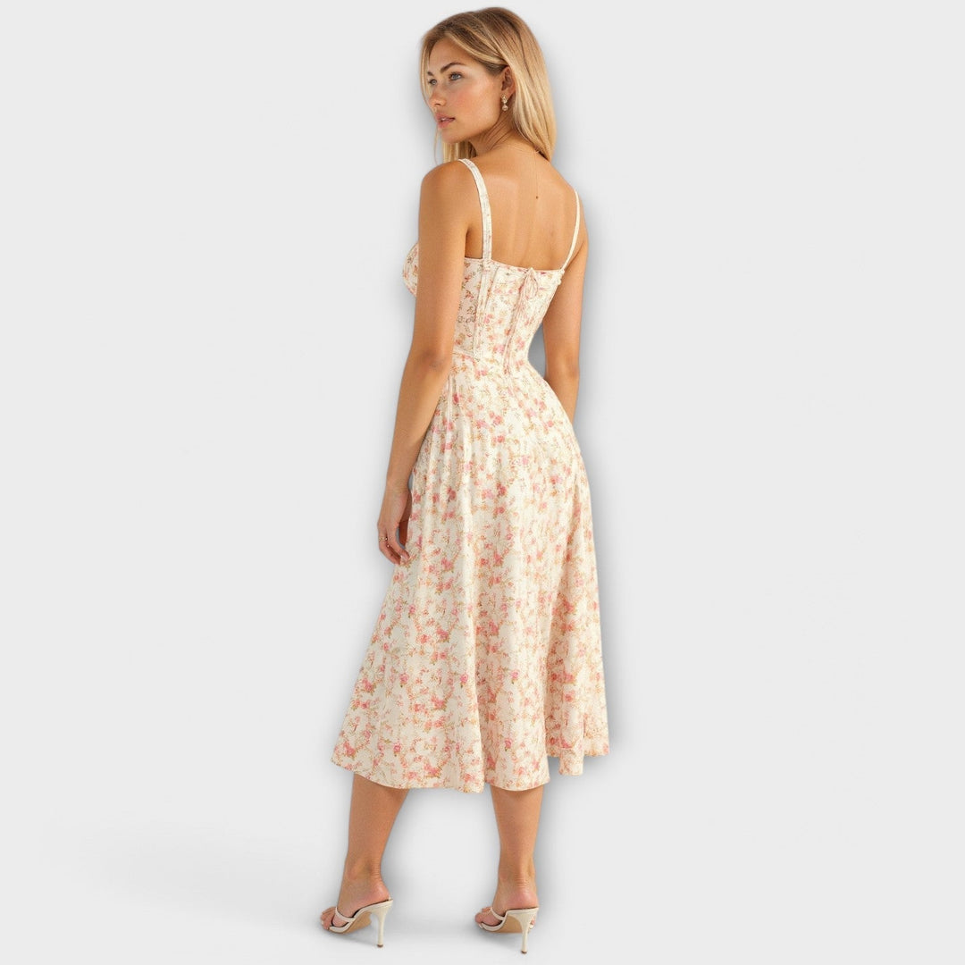 Kiana - Midi Šaty s Korzetom