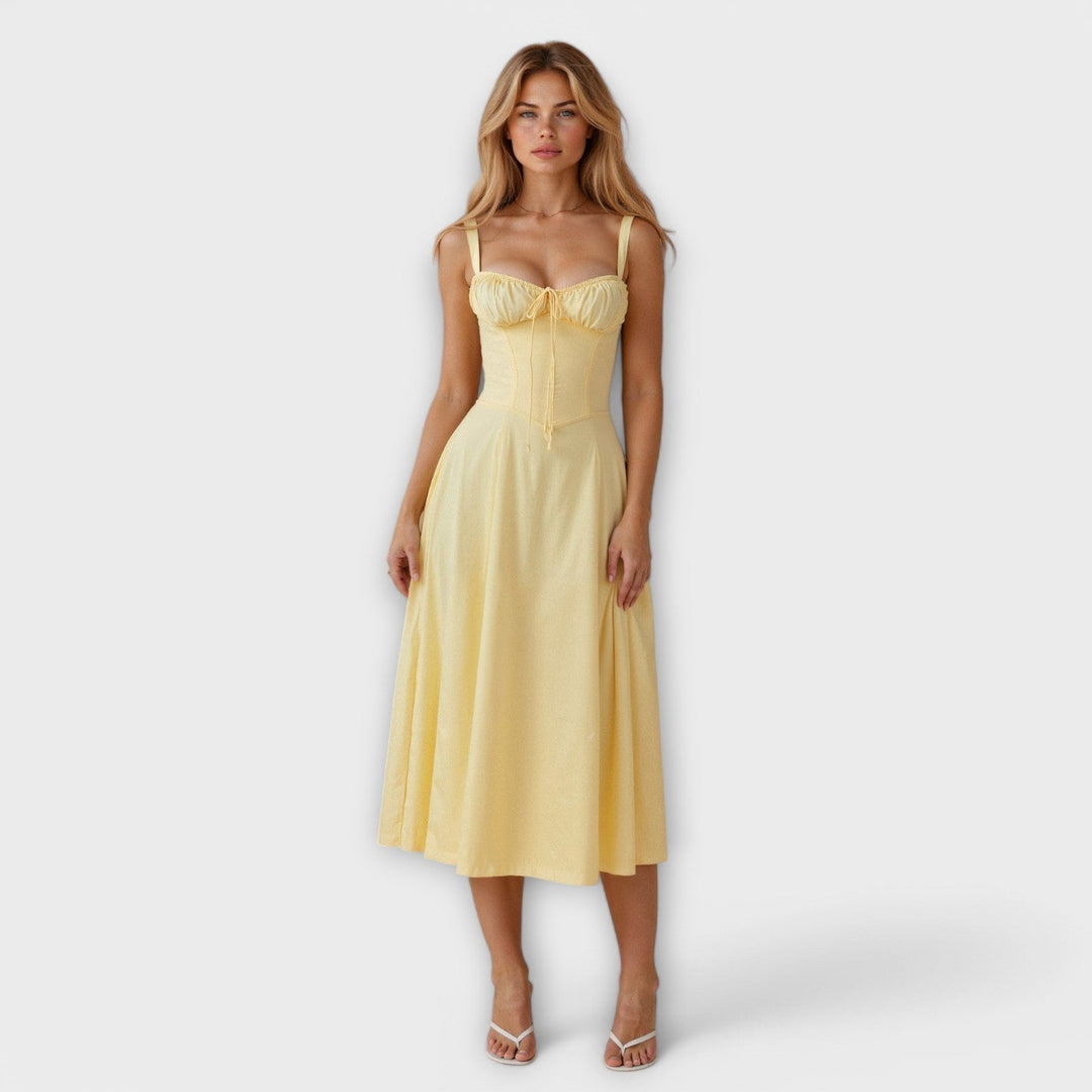 Kiana - Midi Šaty s Korzetom