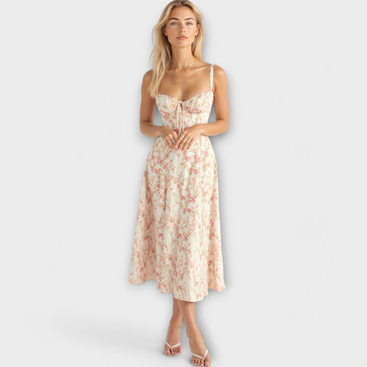 Kiana - Midi Šaty s Korzetom